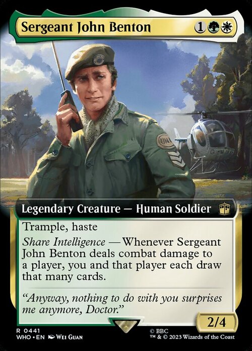 Sergeant John Benton Card Front