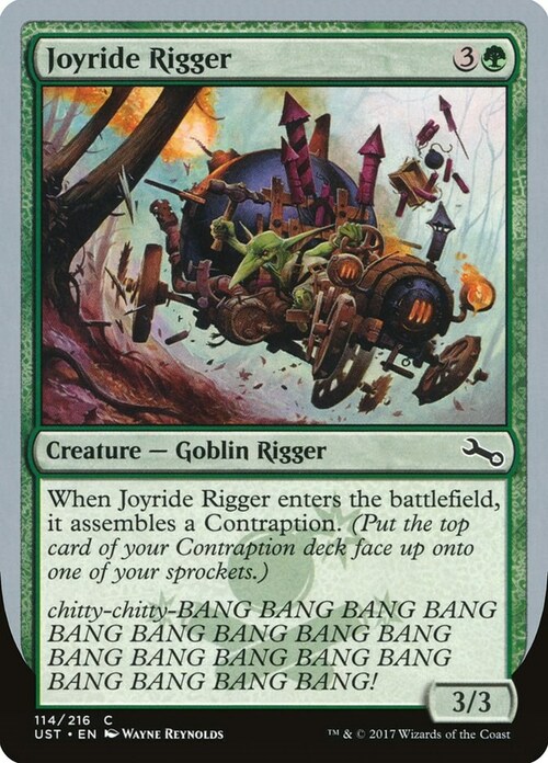 Joyride Rigger Card Front