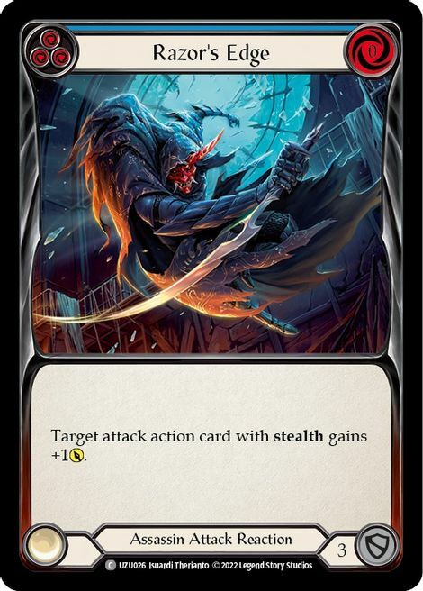 Razor's Edge - Blue Card Front