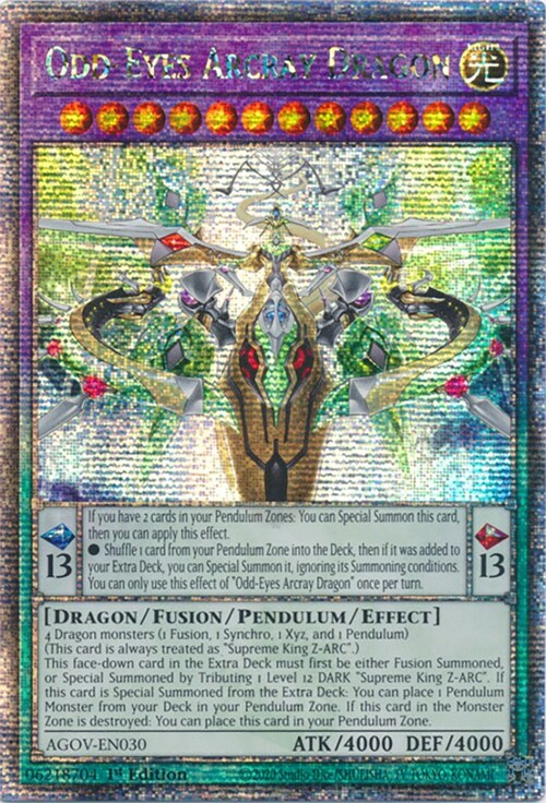 Odd-Eyes Arcray Dragon Card Front