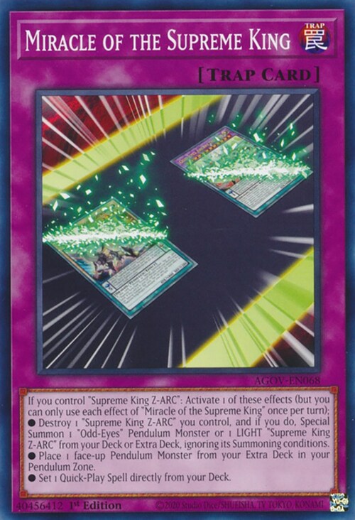 Miracle of the Supreme King Card Front