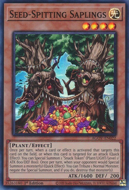 Seed-Spitting Saplings Card Front