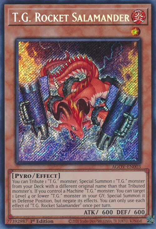 T.G. Rocket Salamander Card Front