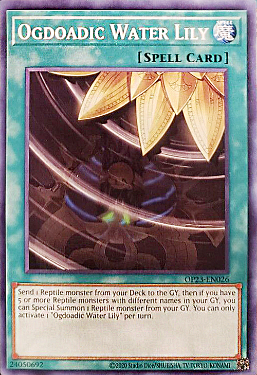 Ogdoadic Water Lily Card Front