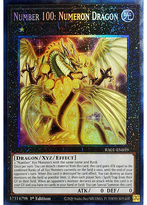 Number 100: Numeron Dragon Card Front