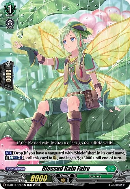 Blessed Rain Fairy Card Front