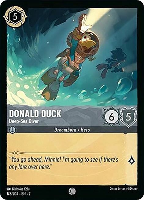 Donald Duck - Deep-Sea Diver Card Front