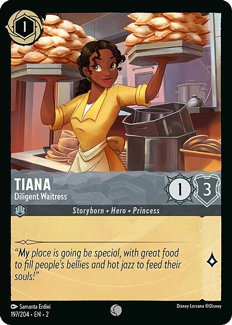 Tiana - Diligent Waitress Card Front