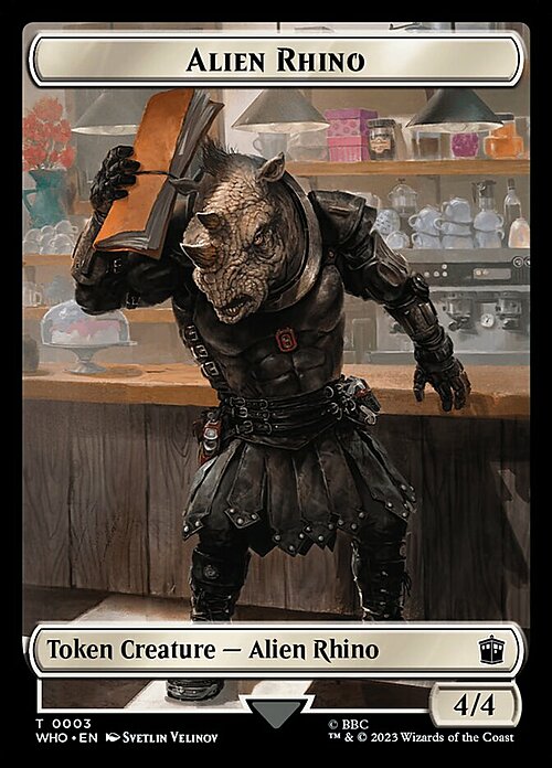 Alien Rhino // Alien Warrior Card Front