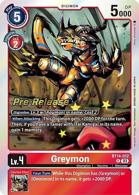 Greymon Card Front