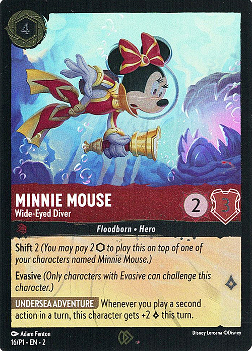 Minnie Mouse - Wide-Eyed Diver Card Front