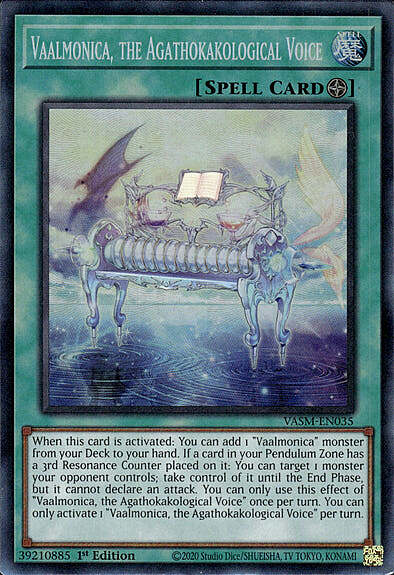 Vaalmonica, the Agathokakological Voice Card Front