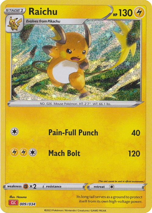 Raichu Card Front