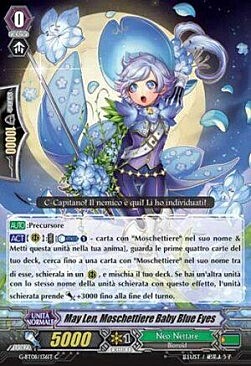 Baby-blue-eyes Musketeer, May Len Card Front