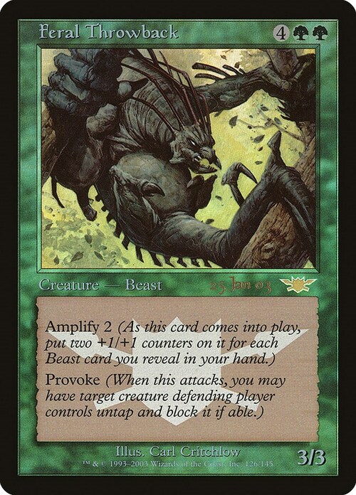 Feral Throwback Card Front