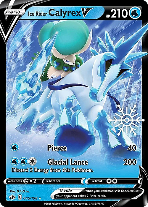 Ice Rider Calyrex V Card Front