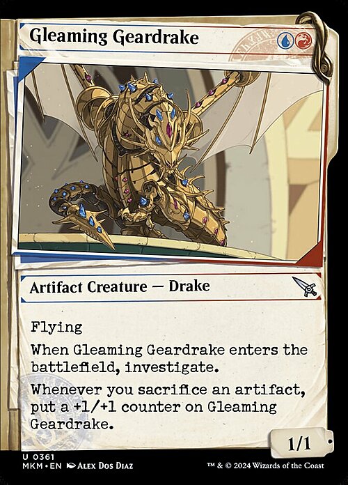 Gleaming Geardrake Card Front