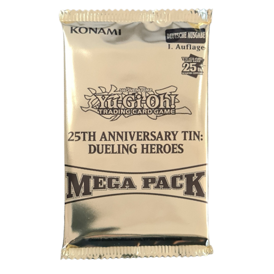 25th Anniversary Tin: Dueling Heroes Mega Pack Booster