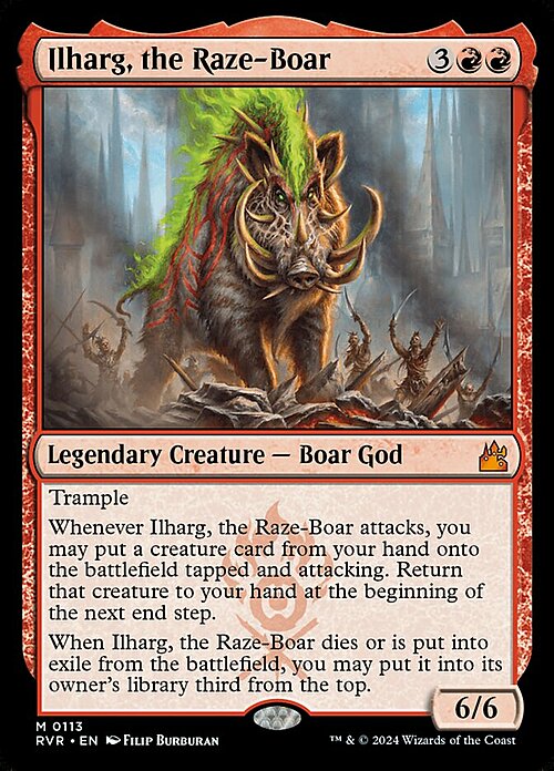 Ilharg, the Raze-Boar Card Front