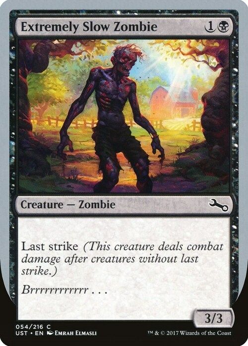 Extremely Slow Zombie Card Front