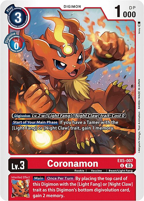 Coronamon Card Front