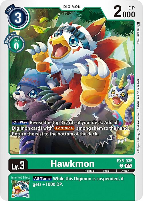 Hawkmon Card Front