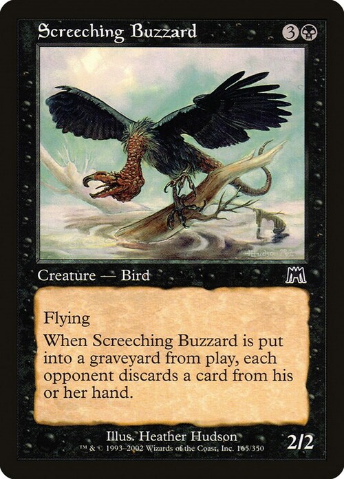 Screeching Buzzard Card Front