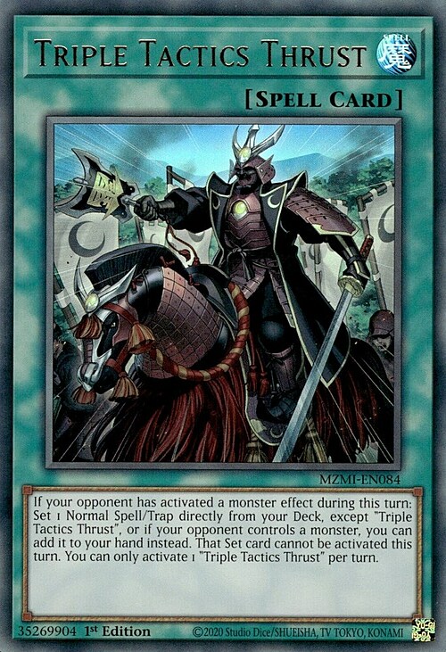 Triple Tactics Thrust Card Front