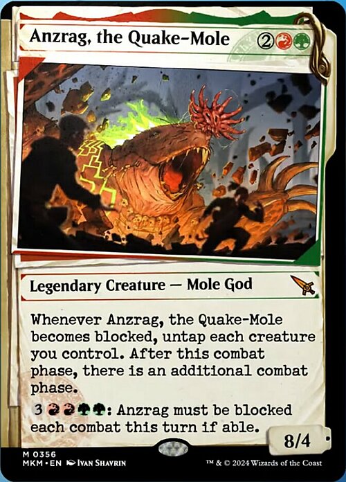 Anzrag, the Quake-Mole Card Front