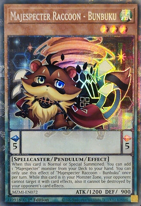 Majespecter Raccoon - Bunbuku Card Front