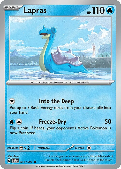 Lapras Card Front