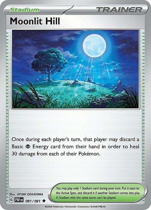 Moonlit Hill Card Front