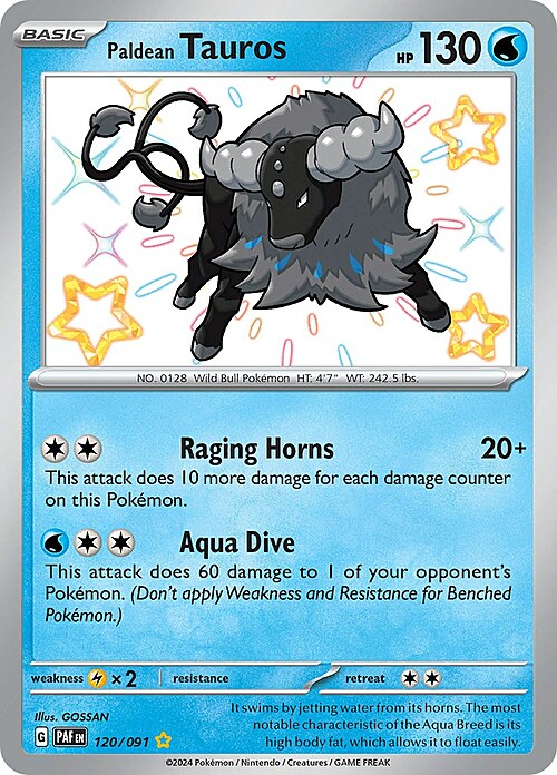 Paldean Tauros Card Front