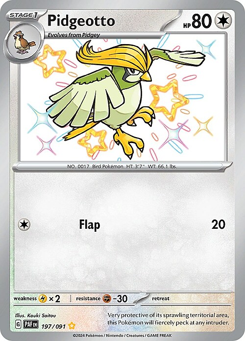 Pidgeotto Card Front