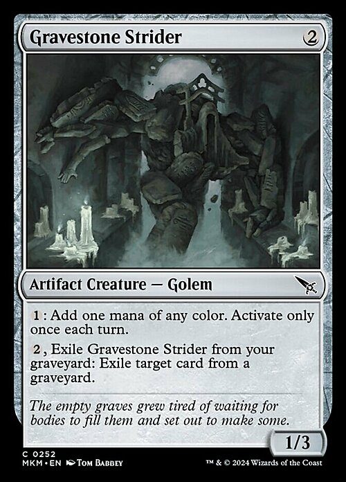 Gravestone Strider Card Front