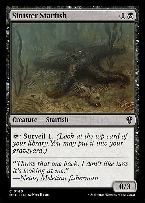 Sinister Starfish Card Front