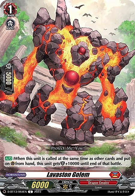 Lavaston Golem Card Front