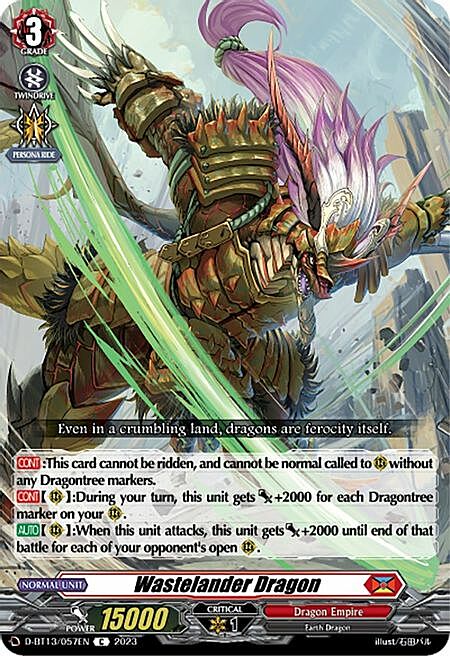 Wastelander Dragon Card Front