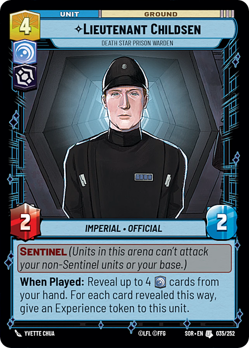 Lieutenant Childsen - Death Star Prison Warden Card Front