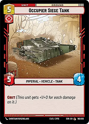 Occupier Siege Tank Card Front