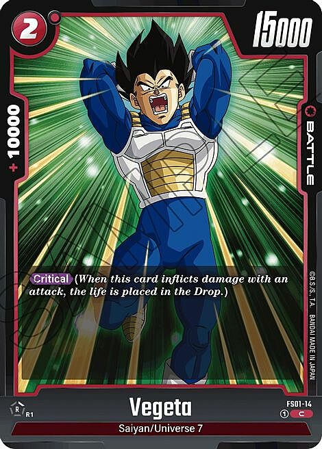 Vegeta Card Front