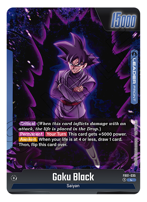 Goku Black Card Front