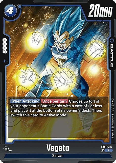 Vegeta Card Front