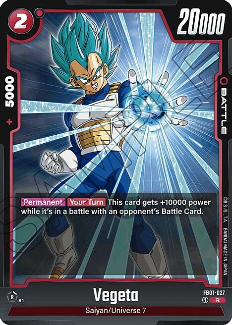 Vegeta Card Front