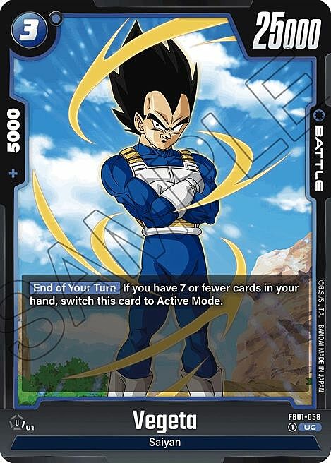 Vegeta Card Front