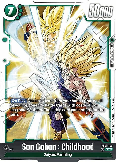 Son Gohan : Childhood Card Front