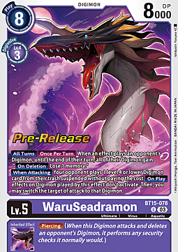 WaruSeadramon Card Front