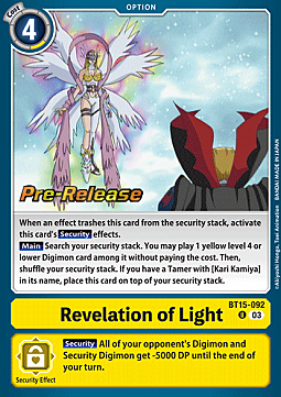 Revelation of Light Card Front