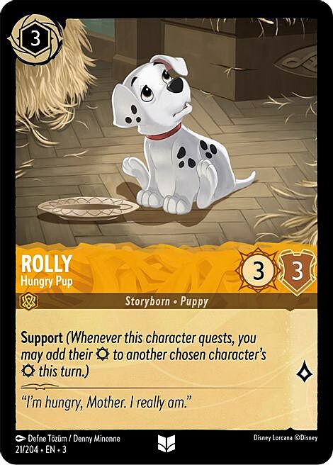 Rolly - Hungry Pup Card Front