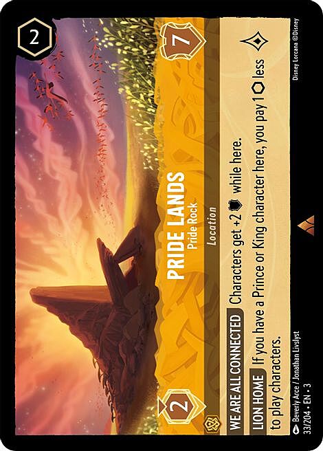 Pride Lands - Pride Rock Card Front